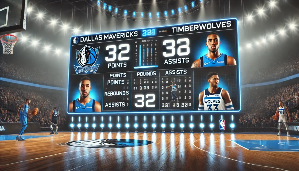 dallas mavericks vs timberwolves match player stats