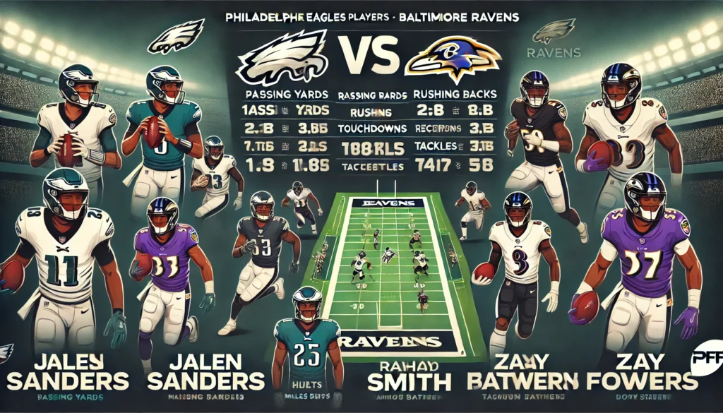 philadelphia eagles vs baltimore ravens match player stats